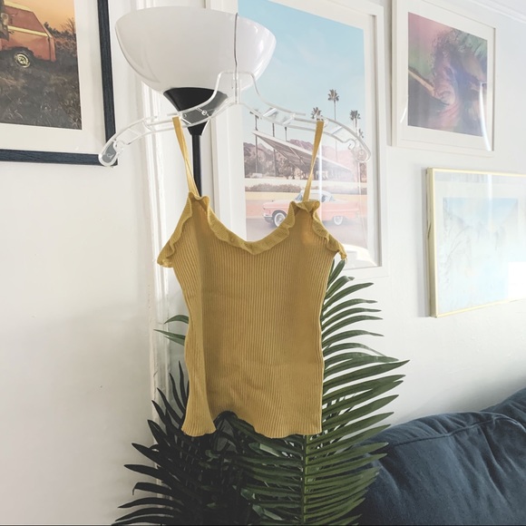 Yellow Ruffle Tank - Picture 3 of 4